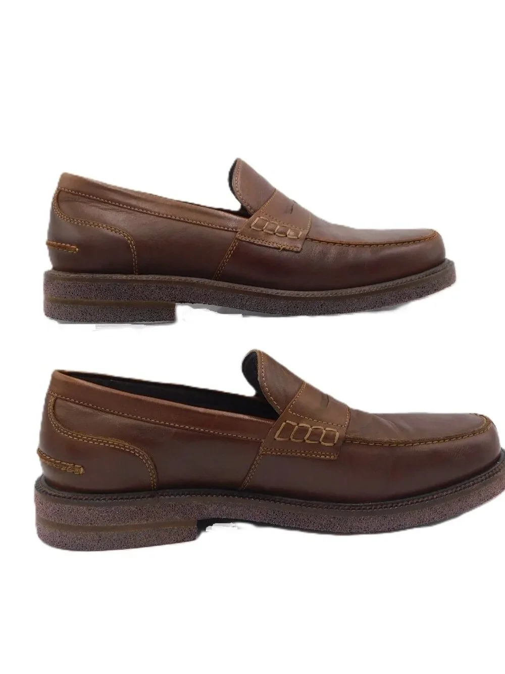Donald Pliner Brown Leather Landry Penny Loafers | Preppy Casual | EUC | 8.5M - Picture 6 of 11